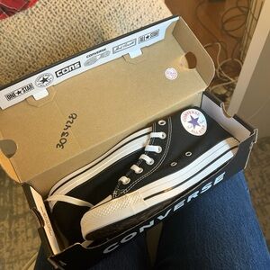 ❌SOLD ❌brand new black high top converse with box and receipt.